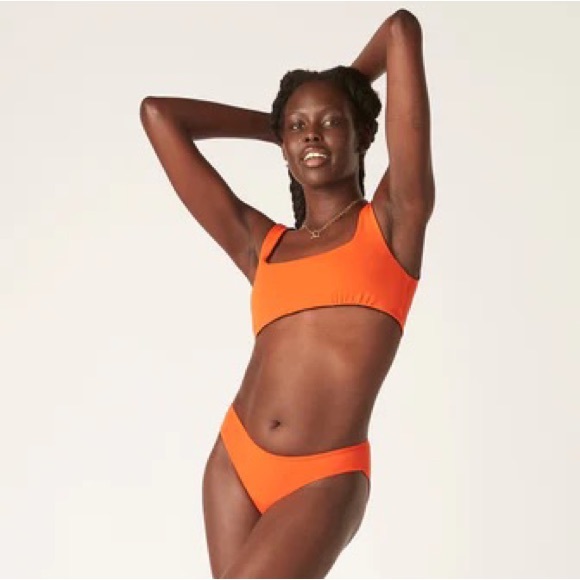 Modibodi Swimwear Reversible Crop Top and Brazilian Brief - Picture 2 of 5